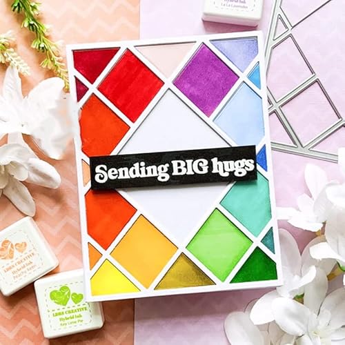 Rechteckiger Diamant Rahmen Metall stanzformen Stanzteile Metall, Papierkarten-Stanzformen, Schnittschablonen für DIY-Prägung, Kartengestaltung, Buchanhänger, dekorative Papierformen, Scrapbooking Rechteckiger Diamant Rahmen Metall stanzformen Stanzteile Metall, Papierkarten-Stanzformen, Schnittschablonen für DIY-Prägung, Kartengestaltung, Buchanhänger, dekorative Papierformen, Scrapbooking von TingZVen