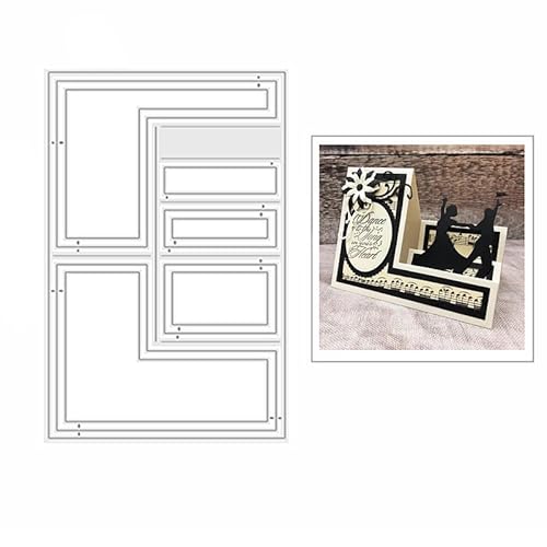 Seitenschrittrahmen Metall Stanzformen, Seitenschritt Rahmen Stanzformen Stanzschablonen für DIY Scrapbooking Karten Dekorative Prägepapier Stanzformen für Scrapbooking Kartenherstellung Seitenschrittrahmen Metall Stanzformen, Seitenschritt Rahmen Stanzformen Stanzschablonen für DIY Scrapbooking Karten Dekorative Prägepapier Stanzformen für Scrapbooking Kartenherstellung von TingZVen