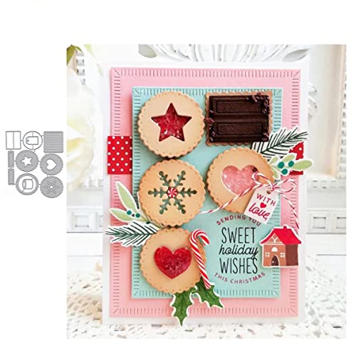 TingZVen Stanzschablone für Kuchen, Kekse, Metall, Scrapbooking, Karten, dekorative Prägepapier-Stanzformen, Stanzschablone für Scrapbooking, Kartenherstellung TingZVen Stanzschablone für Kuchen, Kekse, Metall, Scrapbooking, Karten, dekorative Prägepapier-Stanzformen, Stanzschablone für Scrapbooking, Kartenherstellung von TingZVen