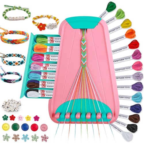 TingingYuli Kunst und Handwerk für Kinder im Alter von 8-12 Jahren,Freundschaftsarmband-Machset für Mädchen, Schmuckherstellungsset,Weihnachtsgeschenke für Kinder im Alter von 6-12 Jahren (Rosa/Cyan) TingingYuli Kunst und Handwerk für Kinder im Alter von 8-12 Jahren,Freundschaftsarmband-Machset für Mädchen, Schmuckherstellungsset,Weihnachtsgeschenke für Kinder im Alter von 6-12 Jahren (Rosa/Cyan) von TingingYuli