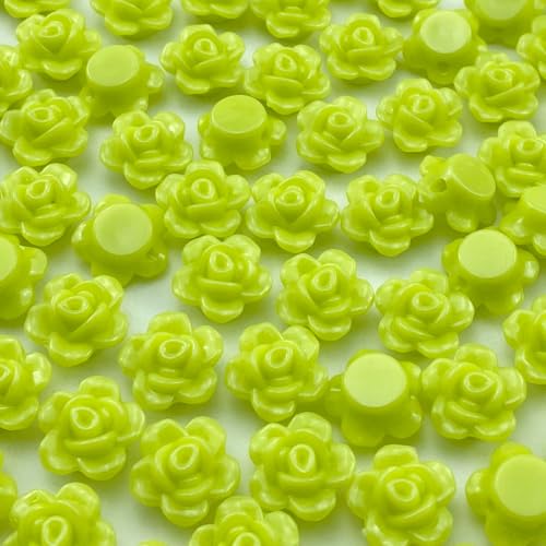 Tingoons Rosen-Perlen, Acryl, flache Rückseite, lose Abstandshalter, Pastellfarben, bunte Verzierungen mit Loch für Schmuckherstellung, Halsketten, Armbänder, Ohrringe, Basteln, 250 Stück (Gelbgrün) Tingoons Rosen-Perlen, Acryl, flache Rückseite, lose Abstandshalter, Pastellfarben, bunte Verzierungen mit Loch für Schmuckherstellung, Halsketten, Armbänder, Ohrringe, Basteln, 250 Stück (Gelbgrün) von Tingoons