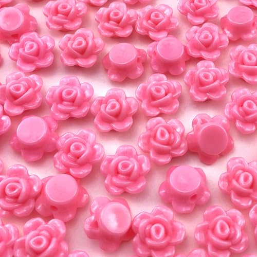 Tingoons Rosen-Perlen, Acryl, flache Rückseite, lose Abstandshalter, pastellfarben, bunte Verzierungen mit Loch für Schmuckherstellung, Halsketten, Armbänder, Ohrringe, Basteln, 250 Stück (Dunkelrosa) Tingoons Rosen-Perlen, Acryl, flache Rückseite, lose Abstandshalter, pastellfarben, bunte Verzierungen mit Loch für Schmuckherstellung, Halsketten, Armbänder, Ohrringe, Basteln, 250 Stück (Dunkelrosa) von Tingoons