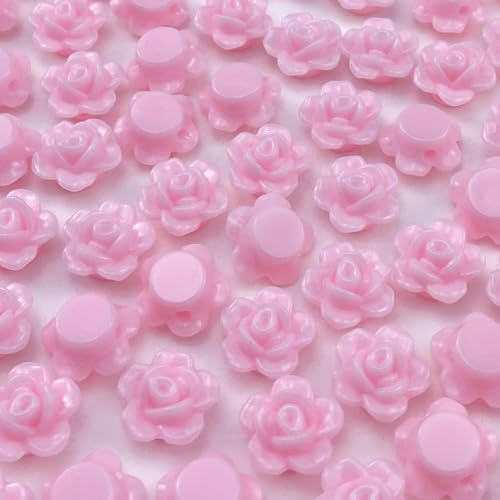 Tingoons Rosen-Perlen, Acryl, flache Rückseite, lose Abstandshalter, pastellfarben, bunte Verzierungen mit Loch für Schmuckherstellung, Halsketten, Armbänder, Ohrringe, Handwerk, Hellrosa, 250 Stück Tingoons Rosen-Perlen, Acryl, flache Rückseite, lose Abstandshalter, pastellfarben, bunte Verzierungen mit Loch für Schmuckherstellung, Halsketten, Armbänder, Ohrringe, Handwerk, Hellrosa, 250 Stück von Tingoons
