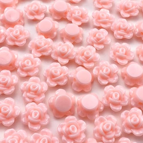Tingoons Rosen-Perlen, Acryl, flache Rückseite, lose Abstandshalter, pastellfarben, bunte Verzierungen mit Loch für Schmuckherstellung, Halsketten, Armbänder, Ohrringe, Handwerk, Hellrosa, 250 Stück Tingoons Rosen-Perlen, Acryl, flache Rückseite, lose Abstandshalter, pastellfarben, bunte Verzierungen mit Loch für Schmuckherstellung, Halsketten, Armbänder, Ohrringe, Handwerk, Hellrosa, 250 Stück von Tingoons
