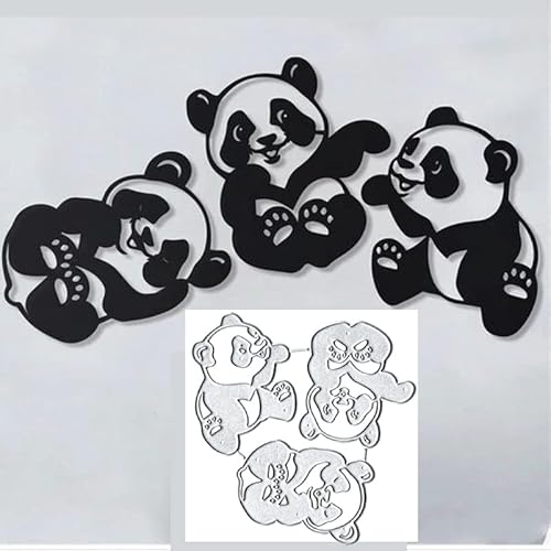 3 Teile/satz Tier Panda Dekor Metallstanzformen, Stanzformen, Papierkarten-Stanzformen, Schnittschablonen für DIY-Prägung, Kartengestaltung, Buchanhänger, dekorative Papierformen, Scrapbooking 3 Teile/satz Tier Panda Dekor Metallstanzformen, Stanzformen, Papierkarten-Stanzformen, Schnittschablonen für DIY-Prägung, Kartengestaltung, Buchanhänger, dekorative Papierformen, Scrapbooking von TingZVen