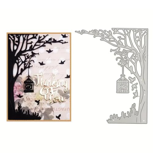 TingZVen Metallschablone Stanzform Stencil Baumvogelhaus Rahmen Metallstanzschablonen für DIY Scrapbooking, Fotoalbum, dekorative Prägepapier-Stanzformen für Scrapbooking, Kartenherstellung, Zubehör TingZVen Metallschablone Stanzform Stencil Baumvogelhaus Rahmen Metallstanzschablonen für DIY Scrapbooking, Fotoalbum, dekorative Prägepapier-Stanzformen für Scrapbooking, Kartenherstellung, Zubehör von TingZVen