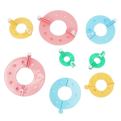 8 Stück Fluff Ball Weaver, Pom Pom Strickmaschine, Pompom machen, Pom Pom Strickwerkzeuge, Handgefertigtes Pompons Werkzeug, Set Herstellung Pompons, für Herstellung Pom-Poms-Werkzeug (Vier Farben) von Tinkber