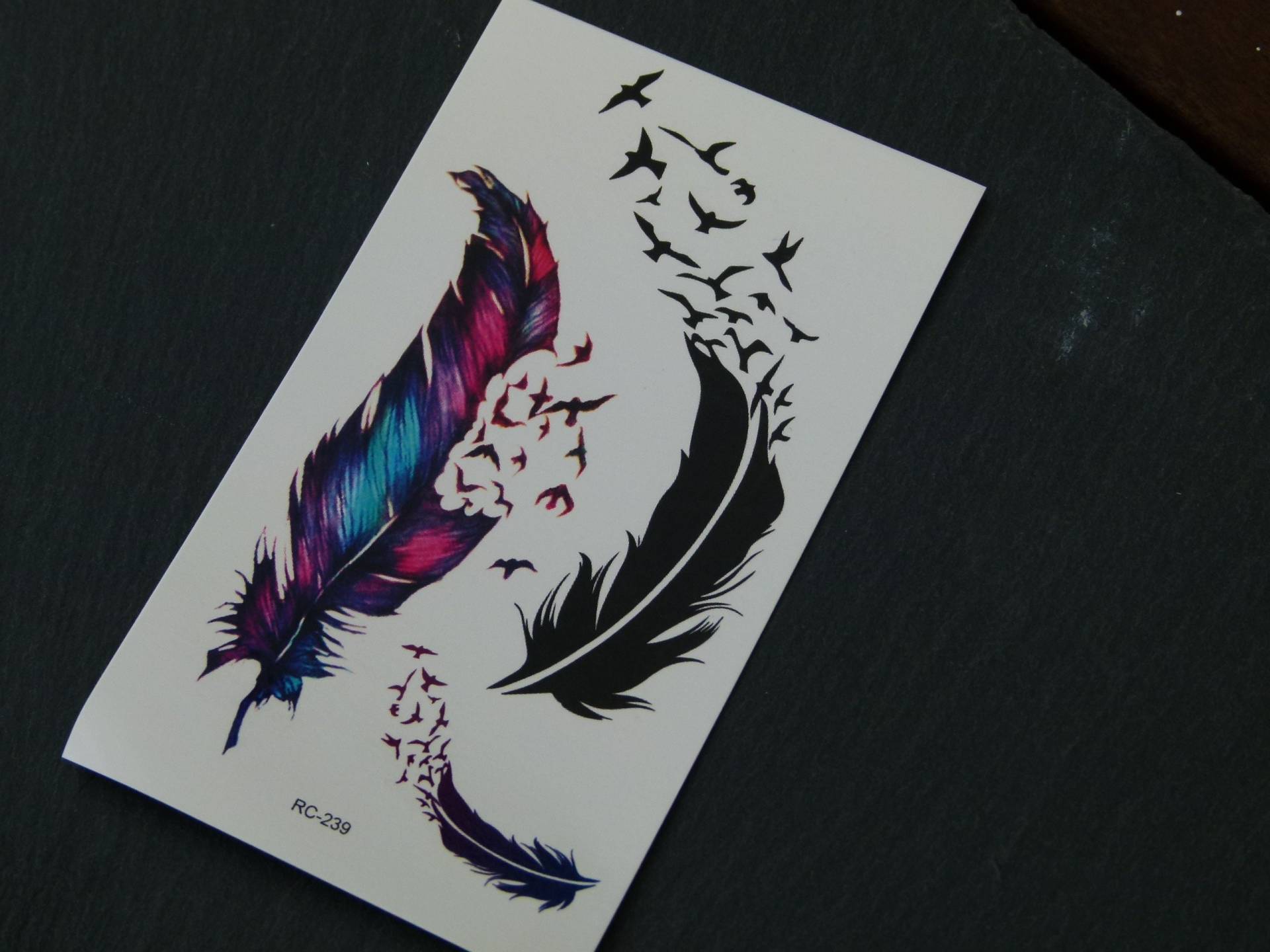 Nr. 022 - Temporäres Tattoo Feder Vögel Bird Body Boho Körperschmuck Körperbild Fake Armtattoo Körpertattoo Goldtattoo Nr. 022 - Temporäres Tattoo Feder Vögel Bird Body Boho Körperschmuck Körperbild Fake Armtattoo Körpertattoo Goldtattoo von TinkyStarShop