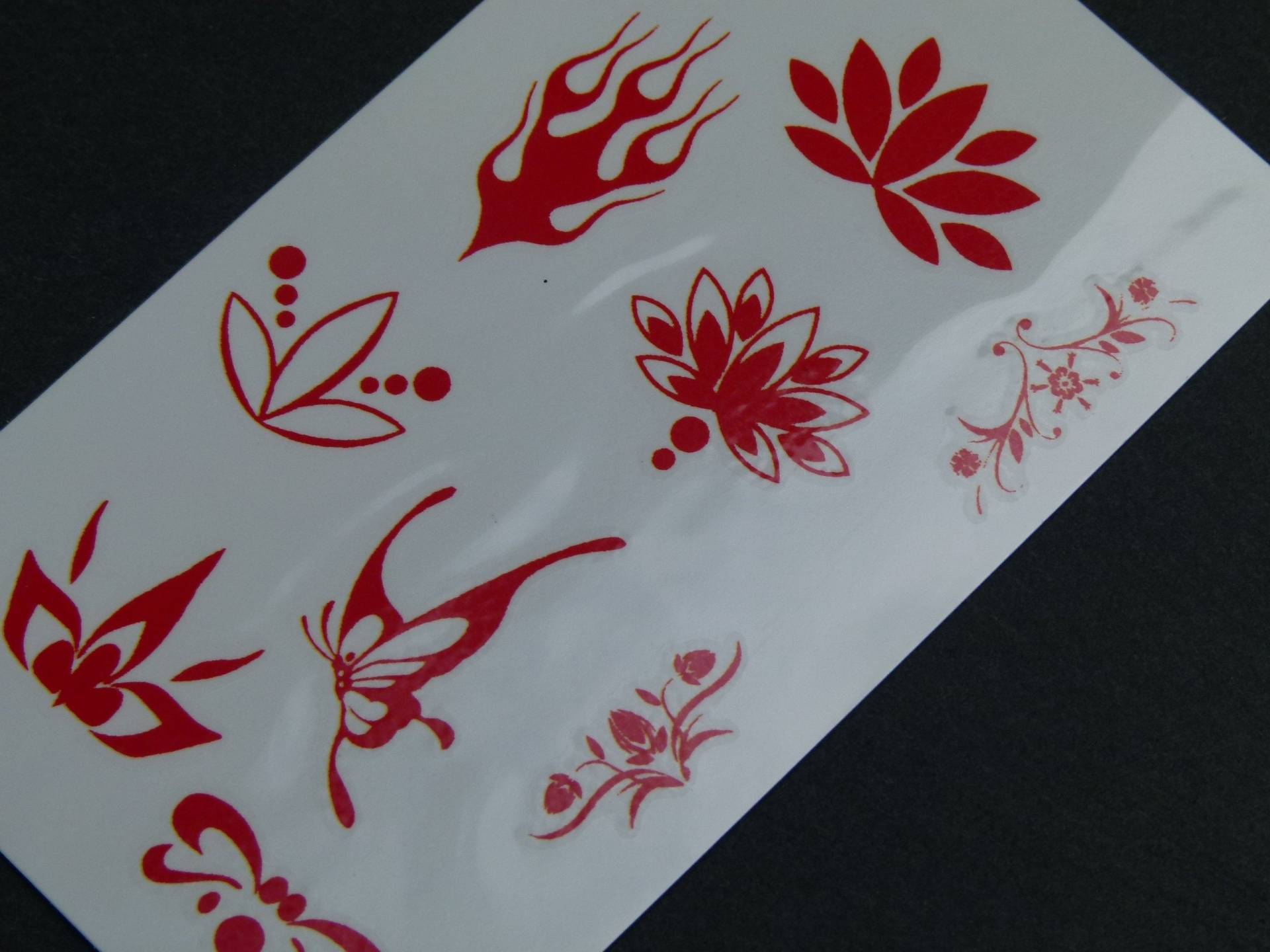 Nr. 062 - Temporäres Tattoo Boho Rot Ornament Rote Ornamente Körperschmuck Körperbild Fake Körpertattoo Bodytattoo Nr. 062 - Temporäres Tattoo Boho Rot Ornament Rote Ornamente Körperschmuck Körperbild Fake Körpertattoo Bodytattoo von TinkyStarShop