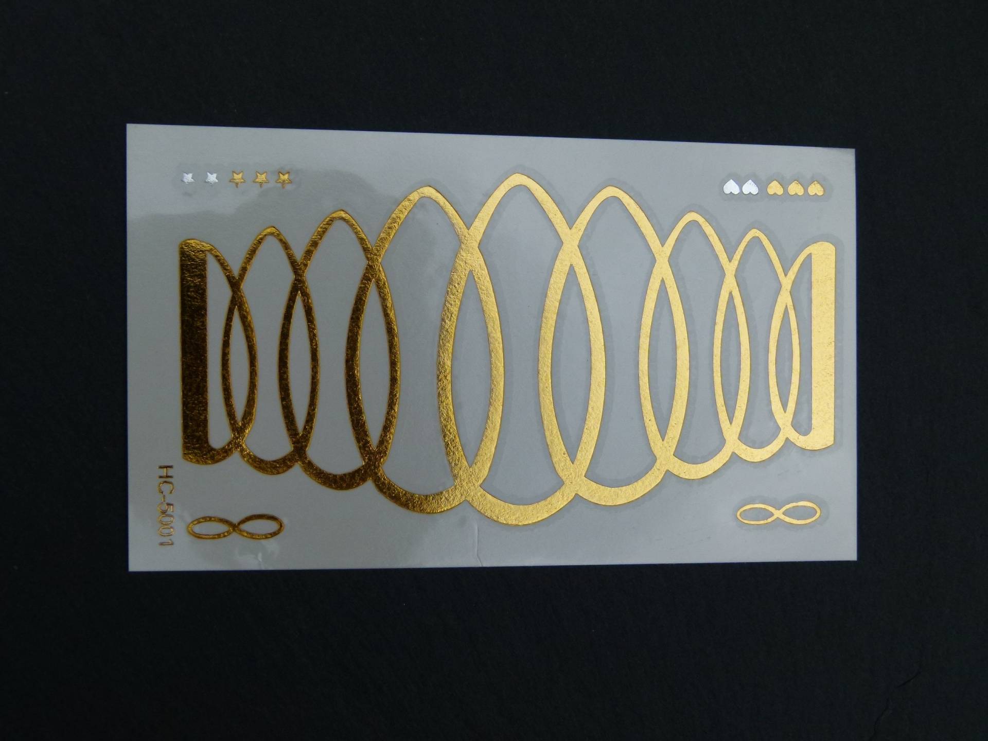 Nr. 068 - Temporäres Tattoo Boho Gold Armband Kreise Stern Körperschmuck Körperbild Silberfarben Fake Goldtattoo Nr. 068 - Temporäres Tattoo Boho Gold Armband Kreise Stern Körperschmuck Körperbild Silberfarben Fake Goldtattoo von TinkyStarShop