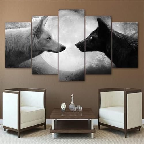 5 Stück Tier Wolf Diamond Painting Erwachsene, 5D Diamant Painting Bilder Kinde, DIY Voll Eckige Malen Nach Zahlen Diamant Malerei Arts basteln Set mit Zubehö, für Home Wand Dekor 200x100cm N-1928 5 Stück Tier Wolf Diamond Painting Erwachsene, 5D Diamant Painting Bilder Kinde, DIY Voll Eckige Malen Nach Zahlen Diamant Malerei Arts basteln Set mit Zubehö, für Home Wand Dekor 200x100cm N-1928 von Tinnoon
