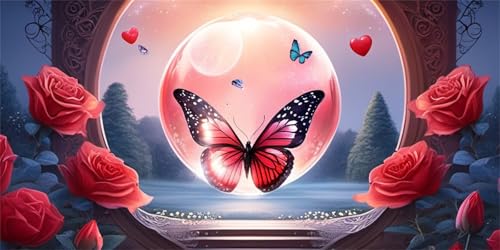 5D Diamond Painting Set Schmetterling Rose DIY Malen nach Zahlen Erwachsene Diamant Painting Bilder Round Full Drill Mosaik Bastelset for Weihnachten Geschenk Oder Home Wand Decor 30x60cm T-4517 5D Diamond Painting Set Schmetterling Rose DIY Malen nach Zahlen Erwachsene Diamant Painting Bilder Round Full Drill Mosaik Bastelset for Weihnachten Geschenk Oder Home Wand Decor 30x60cm T-4517 von Tinnoon