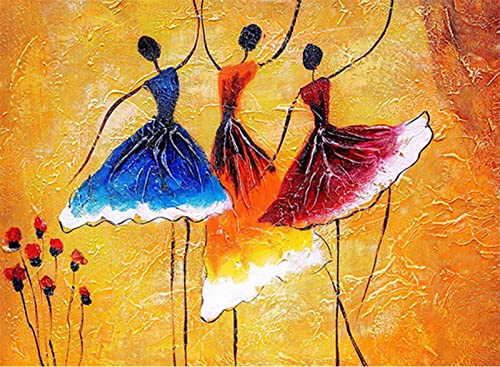 Diamond Painting Set " Abstrakte Ballerina "-Größe 40x50cm-Diamant Painting Bilder für Kinder Mädchen-Diamond Painting Strass Leinwand Groß Stitch zum Entspannen-Mosaik Klebebilder Deko Wohnzimmer Diamond Painting Set " Abstrakte Ballerina "-Größe 40x50cm-Diamant Painting Bilder für Kinder Mädchen-Diamond Painting Strass Leinwand Groß Stitch zum Entspannen-Mosaik Klebebilder Deko Wohnzimmer von Tinnoon