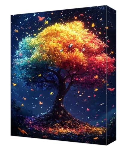Malen Nach Zahlen Erwachsene Farbe Baum, Kinder DIY Handgemalt Ölgemälde Kit, Knitterfreie Leinwand, Pinsels Und Acrylfarbe, Basteln Erwachsene Kit, Kreativität Geschenk Heimdekoration 50x65cm T-65 Malen Nach Zahlen Erwachsene Farbe Baum, Kinder DIY Handgemalt Ölgemälde Kit, Knitterfreie Leinwand, Pinsels Und Acrylfarbe, Basteln Erwachsene Kit, Kreativität Geschenk Heimdekoration 50x65cm T-65 von Tinnoon