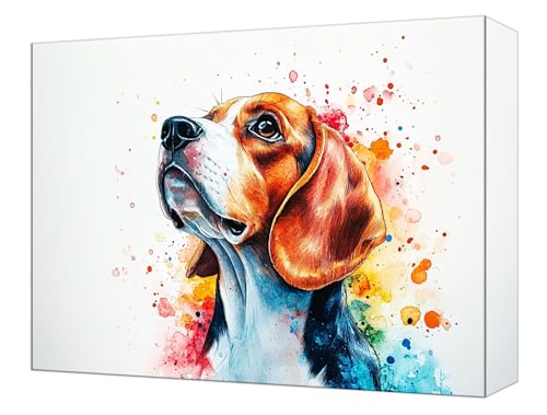 Malen Nach Zahlen Erwachsene Farbe Hund, Kinder DIY Handgemalt Ölgemälde Kit, Knitterfreie Leinwand, Pinsels Und Acrylfarbe, Basteln Erwachsene Kit, Kreativität Geschenk Heimdekoration 30x40cm T-44 von Tinnoon