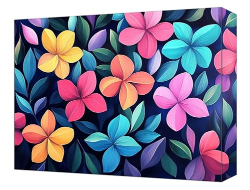 Malen Nach Zahlen Farbe Blume Malen Nach Zahlen Kinder ab 7, DIY Set Erwachsene, mit Pinseln und Acrylfarben, Knitterfreie Leinwand Kit, Kreatives für Erwachsene, Home Deko 40x50cm (Ohne Rahmen) T-66 von Tinnoon