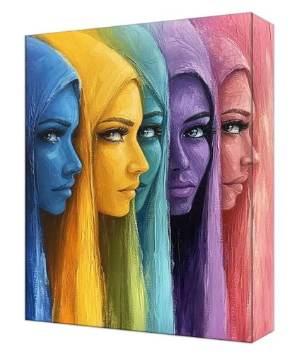 Malen Nach Zahlen Farbe Frau Malen Nach Zahlen Kinder ab 7, DIY Set Erwachsene, mit Pinseln und Acrylfarben, Knitterfreie Leinwand Kit, Kreatives für Erwachsene, Home Deko 40x50cm (Ohne Rahmen) T-59 von Tinnoon