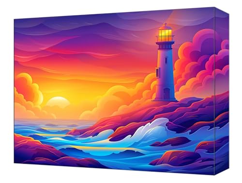 Malen Nach Zahlen Farbe Meer Malen Nach Zahlen Kinder ab 7, DIY Set Erwachsene, mit Pinseln und Acrylfarben, Knitterfreie Leinwand Kit, Kreatives für Erwachsene, Home Deko 80x100cm (Ohne Rahmen) T-36 von Tinnoon