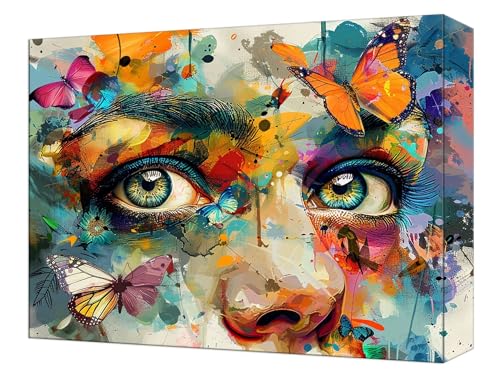 Malen Nach Zahlen Farbe Schmetterling Malen Nach Zahlen Kinder ab 7, DIY Set Erwachsene, mit 3- Pinseln und Acrylfarben, Kreatives für Erwachsene, Home Wand Deko Geschenke 40x50cm (Ohne Rahmen) T-56 von Tinnoon