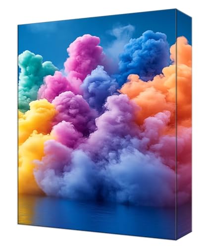 Malen Nach Zahlen Farbe Wolken Malen Nach Zahlen Kinder ab 7, DIY Set Erwachsene, mit Pinseln und Acrylfarben, Knitterfreie Leinwand Kit, Kreatives für Erwachsene, Home Deko 60x80cm (Ohne Rahmen) T-77 von Tinnoon