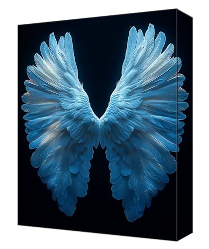 Malen Nach Zahlen Flügel Engel Malen Nach Zahlen Kinder ab 7, DIY Set Erwachsene, mit Pinseln und Acrylfarben, Knitterfreie Leinwand Kit, Kreatives für Erwachsene, Home Deko 50x70cm (Ohne Rahmen) T-91 von Tinnoon