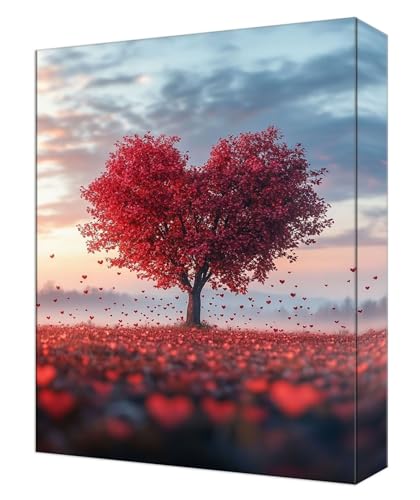 Malen Nach Zahlen Liebe Baum Malen Nach Zahlen Kinder ab 7, DIY Set Erwachsene, mit Pinseln und Acrylfarben, Knitterfreie Leinwand Kit, Kreatives für Erwachsene, Home Deko 40x50cm (Ohne Rahmen) T-11 von Tinnoon