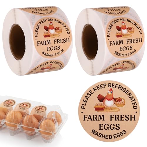 1000stk Aufkleber für Frische Eier Vom Bauernhof, 5cm Runde Etiketten Gewaschene Eier Selbstklebende Aufkleber für Kartonverpackungen Hühner Wachteln Bauernhof Bauernmärkte 1000stk Aufkleber für Frische Eier Vom Bauernhof, 5cm Runde Etiketten Gewaschene Eier Selbstklebende Aufkleber für Kartonverpackungen Hühner Wachteln Bauernhof Bauernmärkte von Tinoaly