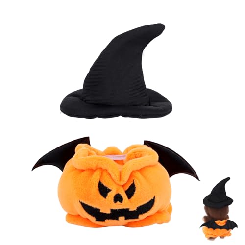 2st Halloween Kleidung für Puppen Set, 15-17cm Modepuppen Outfits Gruseliger Kürbis Kleidung Hexenhut für die 1./2./3. Generation Plüschpuppen Deko Accessoires Geschenke Sammler 2st Halloween Kleidung für Puppen Set, 15-17cm Modepuppen Outfits Gruseliger Kürbis Kleidung Hexenhut für die 1./2./3. Generation Plüschpuppen Deko Accessoires Geschenke Sammler von Tinoaly