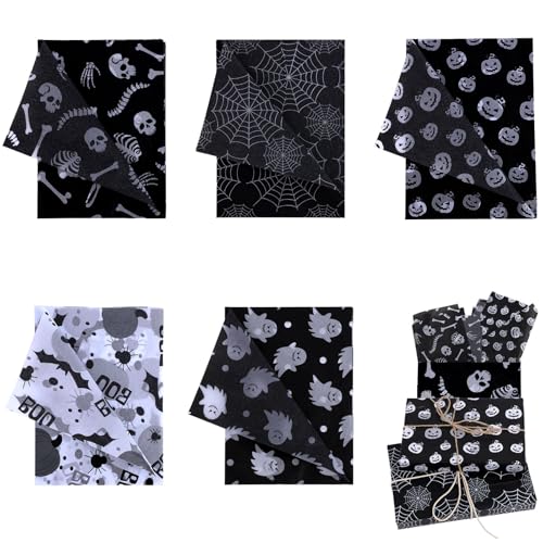 30 Blatt Halloween Verpackung Seidenpapier, 35x50 cm 5 Stile Geschenkpapier Kürbisse Geister Totenköpfe Fledermäuse Spinnennetz Druck für Halloween Party Dekoration DIY-Basteln 30 Blatt Halloween Verpackung Seidenpapier, 35x50 cm 5 Stile Geschenkpapier Kürbisse Geister Totenköpfe Fledermäuse Spinnennetz Druck für Halloween Party Dekoration DIY-Basteln von Tinoaly