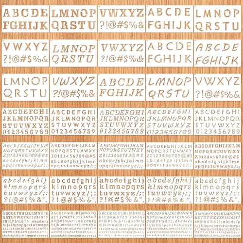 35st Buchstabenschablonen, 1/3 1/2 3/4 1 2 Zoll Alphabet Schablonen Wiederverwendbar Kunststoff Malschablonen Buchstaben für Kleine Buchstaben und Zahlen für Bastelarbeiten Holzschilder 35st Buchstabenschablonen, 1/3 1/2 3/4 1 2 Zoll Alphabet Schablonen Wiederverwendbar Kunststoff Malschablonen Buchstaben für Kleine Buchstaben und Zahlen für Bastelarbeiten Holzschilder von Tinoaly