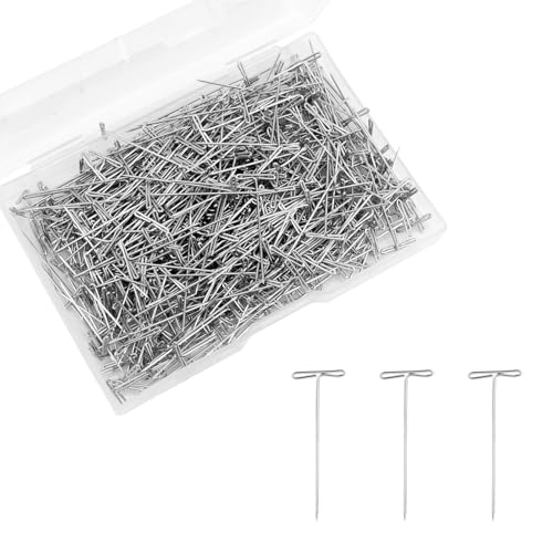 500 Stück Nadeln für Perücken, 3,8cm T-Nadeln Schmuck und Nähen Metall T-Nadel für die Herstellung von Schmuck und Perücken zum Aufhängen von Bildern Bastelbedarf 500 Stück Nadeln für Perücken, 3,8cm T-Nadeln Schmuck und Nähen Metall T-Nadel für die Herstellung von Schmuck und Perücken zum Aufhängen von Bildern Bastelbedarf von Tinoaly