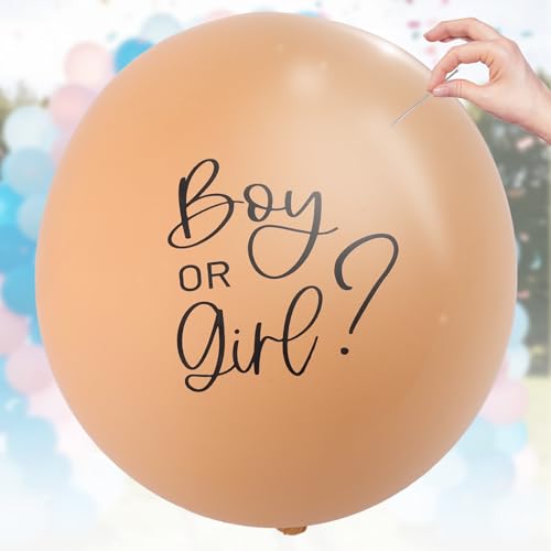 Ballon zur Enthüllung des Geschlechts, 91,44 cm Ballon für Junge Oder Mädchen mit Rosa und Blauem Konfetti Dekoration zur Enthüllung Geschlechts des Babys für Babyparty Ballon zur Enthüllung des Geschlechts, 91,44 cm Ballon für Junge Oder Mädchen mit Rosa und Blauem Konfetti Dekoration zur Enthüllung Geschlechts des Babys für Babyparty von Tinoaly