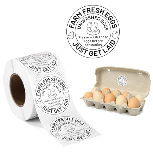 Tinoaly 1000 Stück Bauernhof Frischei Aufkleber, 5cm Praktische Eierkarton Etiketten Selbstklebende Verpackungsetiketten für Kleinunternehmen Bauernmärkte und Supermärkte Tinoaly 1000 Stück Bauernhof Frischei Aufkleber, 5cm Praktische Eierkarton Etiketten Selbstklebende Verpackungsetiketten für Kleinunternehmen Bauernmärkte und Supermärkte von Tinoaly