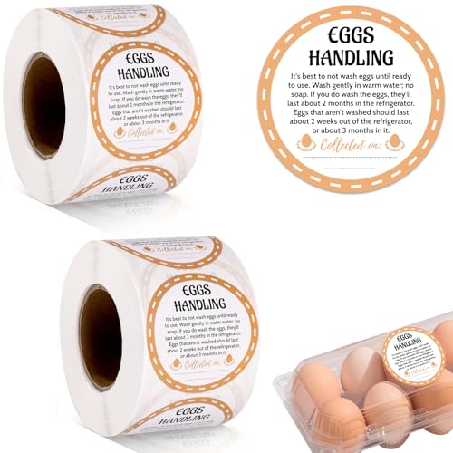 Tinoaly 1000 Stück Farm Frischei Kartonaufkleber, 5cm Runde Eieretiketten mit Beschreibbarem Sammeldatum Selbstklebende Verpackungsetiketten für Kleinunternehmen und Bauernmärkte Tinoaly 1000 Stück Farm Frischei Kartonaufkleber, 5cm Runde Eieretiketten mit Beschreibbarem Sammeldatum Selbstklebende Verpackungsetiketten für Kleinunternehmen und Bauernmärkte von Tinoaly