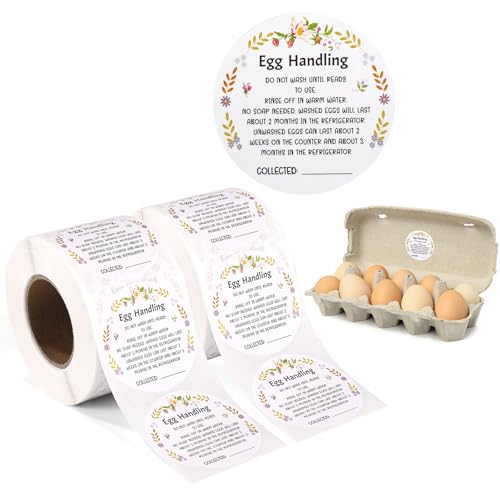 Tinoaly 1000stk Aufkleber mit Frischen Eiern vom Bauernhof, 5cm Selbstklebend Etiketten für Ungewaschene Eier mit Abholdatum für Hühner Wachteln Bauernhöfe Tinoaly 1000stk Aufkleber mit Frischen Eiern vom Bauernhof, 5cm Selbstklebend Etiketten für Ungewaschene Eier mit Abholdatum für Hühner Wachteln Bauernhöfe von Tinoaly