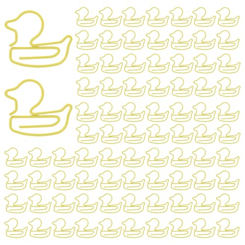 Tinoaly 100stk Entenförmige Papierclips, Niedliche Gelbe Enten Lesezeichen Dekorative Papierklammern Lustige Bürozubehör Schulsachen Geschenke für Entenliebhaber Kollegen Lehrer Tinoaly 100stk Entenförmige Papierclips, Niedliche Gelbe Enten Lesezeichen Dekorative Papierklammern Lustige Bürozubehör Schulsachen Geschenke für Entenliebhaber Kollegen Lehrer von Tinoaly