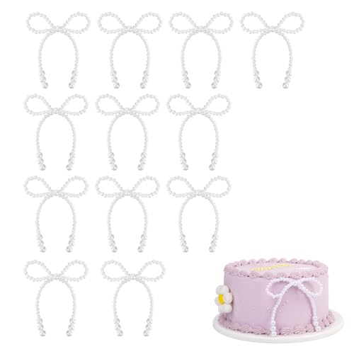Tinoaly 12 Stück Perlenschleifen Kuchendekorationen, Echleifen Geburtstag Deko für Kuchen Cupcakes Blumensträuße Verpackungen Weiße Schleifen Geburtstagsaufsatz Geeignet für Hochzeit Babyparty Dekor Tinoaly 12 Stück Perlenschleifen Kuchendekorationen, Echleifen Geburtstag Deko für Kuchen Cupcakes Blumensträuße Verpackungen Weiße Schleifen Geburtstagsaufsatz Geeignet für Hochzeit Babyparty Dekor von Tinoaly