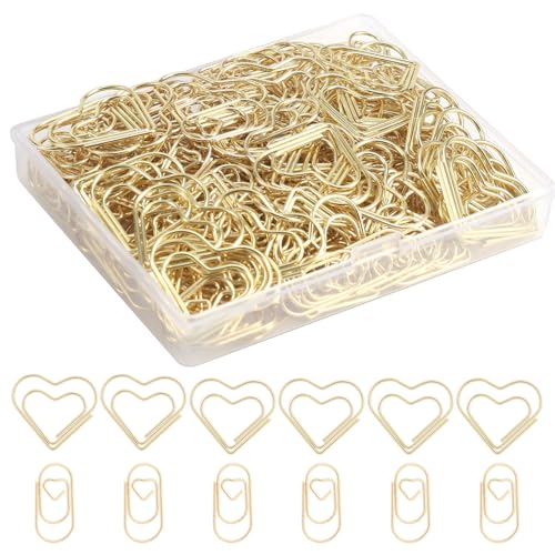 Tinoaly 200stk Goldene Herz Büroklammern, 2 Größen Süße Büroklammer in Liebesform Dekorative Büroklammern zum Basteln Journaling Scrapbooking Diy Büro Schule Hochzeitseinladung Tinoaly 200stk Goldene Herz Büroklammern, 2 Größen Süße Büroklammer in Liebesform Dekorative Büroklammern zum Basteln Journaling Scrapbooking Diy Büro Schule Hochzeitseinladung von Tinoaly