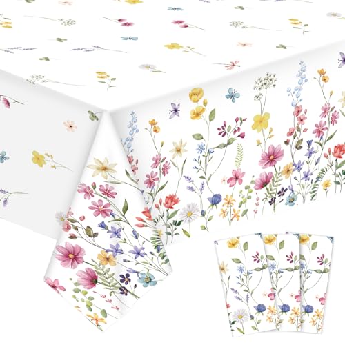 Tinoaly 3stk Tischtuch mit Blumenmuster, 274x137cm Wasserdicht Wildblumen-Tischtuch Tischdecken Kunststoff Blumen Dekoration Zuhause Geburtstage Hochzeiten Picknicks Frühlings- Sommer-Mottopartys Tinoaly 3stk Tischtuch mit Blumenmuster, 274x137cm Wasserdicht Wildblumen-Tischtuch Tischdecken Kunststoff Blumen Dekoration Zuhause Geburtstage Hochzeiten Picknicks Frühlings- Sommer-Mottopartys von Tinoaly