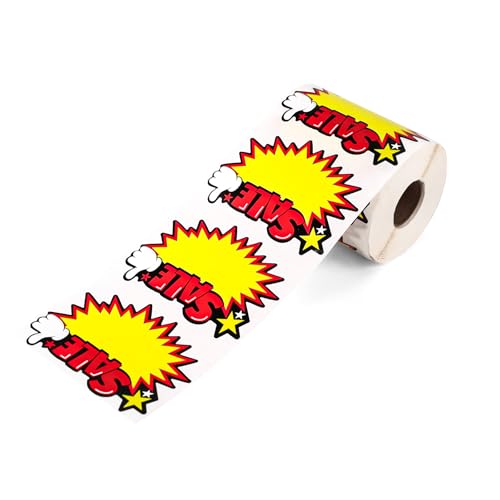 Tinoaly 500St Starburst Schild Verkaufsaufkleber, 10x7,5cm Wasserfest Preisaufkleber Selbstklebend Beschreibbar Blanko Verkaufsetiketten für Garage Einzelhandelsgeschäfte Inventarorganisation Tinoaly 500St Starburst Schild Verkaufsaufkleber, 10x7,5cm Wasserfest Preisaufkleber Selbstklebend Beschreibbar Blanko Verkaufsetiketten für Garage Einzelhandelsgeschäfte Inventarorganisation von Tinoaly
