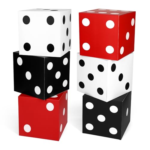 Tinoaly 6 Stück Große Würfel-Geschenkboxen, 28 x 28 x 28cm Party-Dekoration zum Thema Casino Würfelboxen als Tafelaufsatz für Casino-Spieleabend Las Vegas Geburtstagsparty Dekorationen (3 Farben) Tinoaly 6 Stück Große Würfel-Geschenkboxen, 28 x 28 x 28cm Party-Dekoration zum Thema Casino Würfelboxen als Tafelaufsatz für Casino-Spieleabend Las Vegas Geburtstagsparty Dekorationen (3 Farben) von Tinoaly