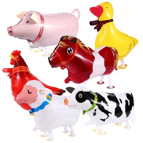 Tinoaly 6st Bauernhoftiere Ballons, Tierballons für Grillpartys Geburtstagspartys mit Bauernhofthema Schaf Ente Kuh Schwein Pferd Hühner Ballons Dekoration für Kinder Tinoaly 6st Bauernhoftiere Ballons, Tierballons für Grillpartys Geburtstagspartys mit Bauernhofthema Schaf Ente Kuh Schwein Pferd Hühner Ballons Dekoration für Kinder von Tinoaly