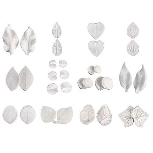 16 Paar Zuckerblumen Veining Formen Blattadern Fontant Form Silikonform Handgefertigt von TintTower