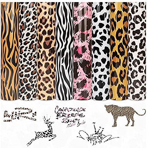 Leopard Heat Transfer Vinyl Animal Patterned HTV Bundle - 8 Pack 12 x 10 inch Iron on Vinyl 8 Assorted Colors Heat Transfer Camouflage for DIY' Leopard Heat Transfer Vinyl Animal Patterned HTV Bundle - 8 Pack 12 x 10 inch Iron on Vinyl 8 Assorted Colors Heat Transfer Camouflage for DIY' von Tintnut