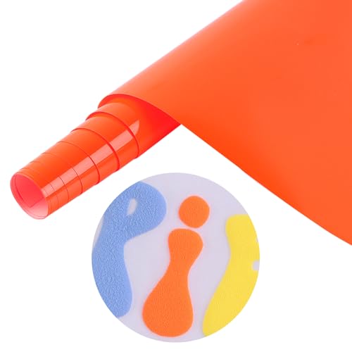 Tintnut 3D Flockfolie Plotterfolie Textil, Orange, 10" x 6ft für kreative Bügelbilder - Perfekt für Cricut, Plotter und Transferpressen von Tintnut