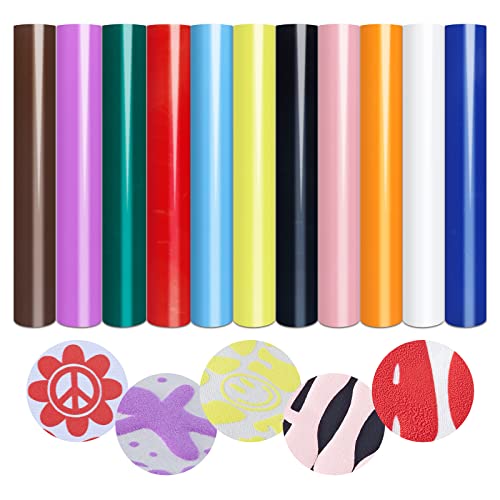 Tintnut 3D Flockfolie Plotterfolie Textil,Mehrfarbig 11, Pack of 11, 30cmx25cm für kreative Bügelbilder - Perfekt für Cricut, Plotter und Transferpressen Tintnut 3D Flockfolie Plotterfolie Textil,Mehrfarbig 11, Pack of 11, 30cmx25cm für kreative Bügelbilder - Perfekt für Cricut, Plotter und Transferpressen von Tintnut