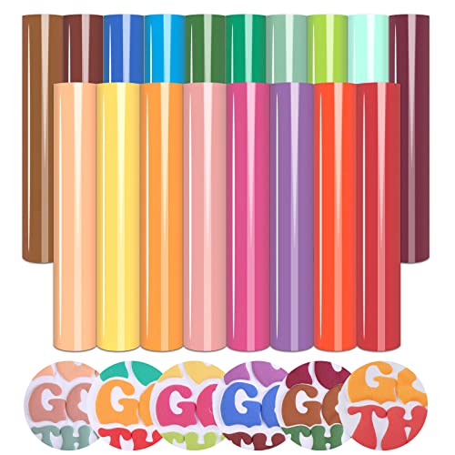 Tintnut 3D Flockfolie Plotterfolie Textil,Mehrfarbig 18, Pack of 18, 30cmx25cm für kreative Bügelbilder - Perfekt für Cricut, Plotter und Transferpressen Tintnut 3D Flockfolie Plotterfolie Textil,Mehrfarbig 18, Pack of 18, 30cmx25cm für kreative Bügelbilder - Perfekt für Cricut, Plotter und Transferpressen von Tintnut