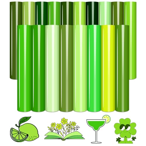 "Tintnut Green HTV Wärmetransfer-Vinyl, 18 Blatt, 30,5 x 25,4 cm, hellgrünes Wärmetransfer-Vinyl, armeegrünes HTV-Vinyl zum Aufbügeln für T-Shirts, kompatibel mit Cricut/Silhouette Cameo "Tintnut Green HTV Wärmetransfer-Vinyl, 18 Blatt, 30,5 x 25,4 cm, hellgrünes Wärmetransfer-Vinyl, armeegrünes HTV-Vinyl zum Aufbügeln für T-Shirts, kompatibel mit Cricut/Silhouette Cameo von Tintnut