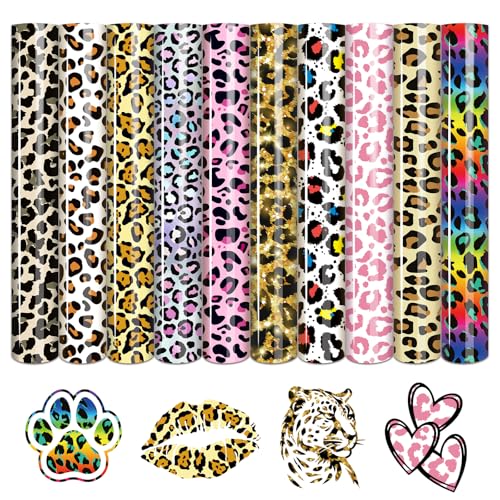 Tintnut Leopard HTV Heat Transfer Vinyl – 10 Blatt 30,5 x 25,4 cm Gepard Heat Transfer Vinyl Safari HTV Tier gedruckt zum Aufbügeln auf Vinyl für T-Shirts, kompatibel mit Cricut oder Silhoutte Cameo Tintnut Leopard HTV Heat Transfer Vinyl – 10 Blatt 30,5 x 25,4 cm Gepard Heat Transfer Vinyl Safari HTV Tier gedruckt zum Aufbügeln auf Vinyl für T-Shirts, kompatibel mit Cricut oder Silhoutte Cameo von Tintnut
