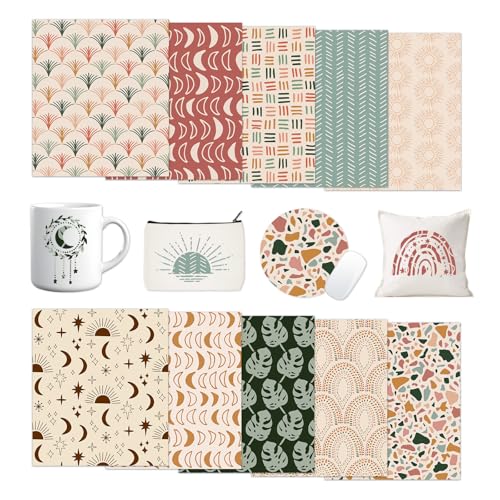 Tintnut Sublimations-Transferpapier im Boho-Stil, 10 Blatt, 30,5 x 25,4 cm, nahtlose Boho-Muster, Sublimations-Transfer-Tintenblätter, kompatibel mit Cricut oder Silhouette Tintnut Sublimations-Transferpapier im Boho-Stil, 10 Blatt, 30,5 x 25,4 cm, nahtlose Boho-Muster, Sublimations-Transfer-Tintenblätter, kompatibel mit Cricut oder Silhouette von Tintnut